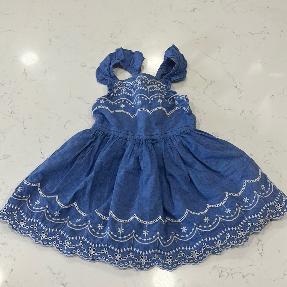 Cat & Jack Chambray Eyelet Dress